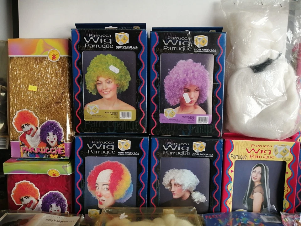 STOCK 80 PARRUCCHE CARNEVALE ASSORTITE VINTAGE ANNI '80 90 - Immagine 4 di 4