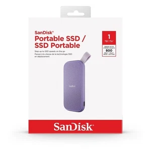 1TB Sandisk Portable SSD - Lavande, jusqu'à 800MB/s, USB-C, USB 3.2 Gen 2