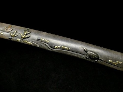Antigua espada samurai KOZUKA japonesa tortuga pino agujas EDO Katana Tsuka Japón - Imagen 2 de 18