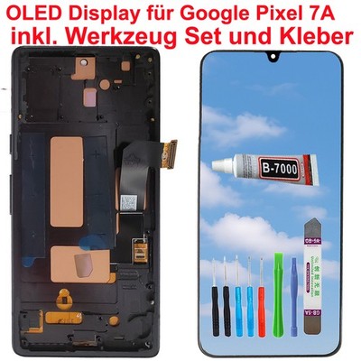 Display für Google Pixel 7a G82U8 G0DZQ LCD OLED Bildschirm auf Rahmen + TOOL
