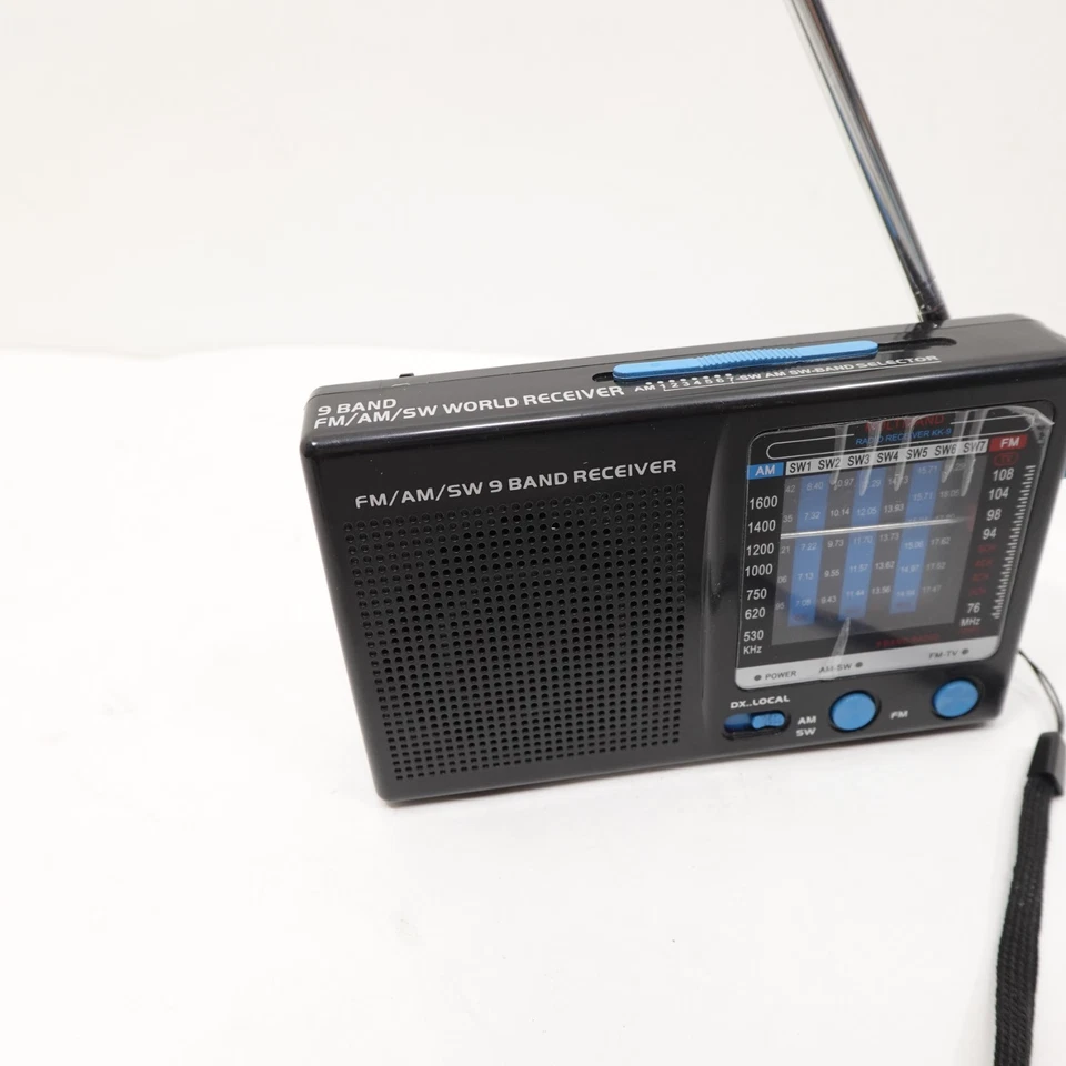 9-полосный аналоговый радио FM/TV/MW/SW 1-7 многодиапазонный радиоприемник KK-9 TV 1-5 CH - Изображение 2 из 4