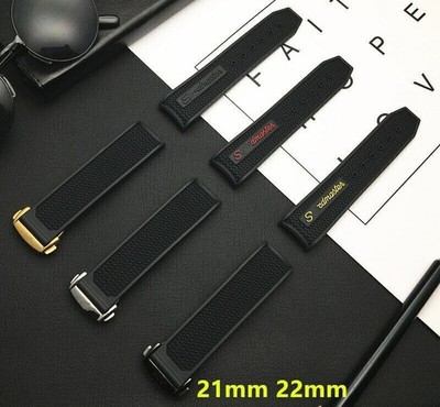 For Omega Speedmaster 326 Rubber Silicone 21 22mm Watchband Strap