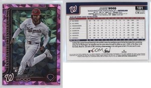 2025 Topps Series 1 Pink Diamante Foil James Wood #181 Rookie RC