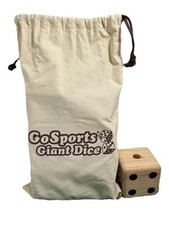 Go Sports Giant Wooden Floor Yard Games Giant Dice Set 6 Pcs Of 3.5 W/Bag NEW