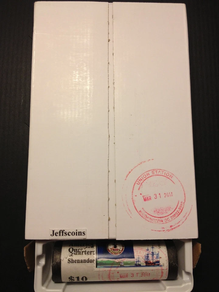 2014 P D S Shenandoah Park VA 1st Day Release Stamped 3xUS MINT QUARTER ROLL SH6 - Image 2 of 2