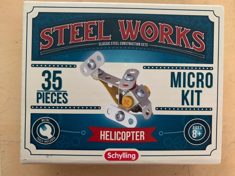 Schylling Steel Works 35 piece Helicopter Micro Kits- erector/models - Image 3 of 3