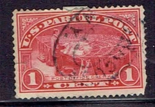 #Q1 1 CENT PARCEL POST FANCY CANCEL F-VF USED d