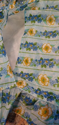 2 Montgomery Ward Standard Polyester Floral Ruffled Vtg Pillow Shams 26x20" - Picture 10 of 13