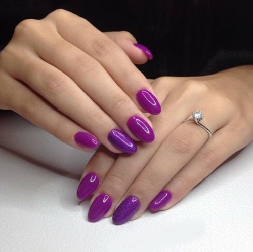 Smalto Unghia Polish Effetto Gel Viola Fluo Neon Nail Art Luminoso Rinforzante - Foto 3 di 12