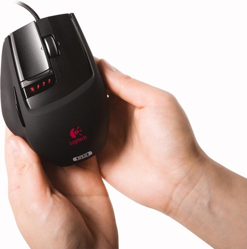 Logitech G9 Laser Gaming Maus schnurgebunden schwarz, 3.200 dpi Laser - Bild 4 von 8