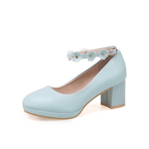 Kids Girls Princess Party Sandals Square 6cm Heel High Heels Bridesmaid Wedding - Picture 34 of 48