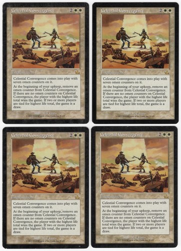 Celestial Convergence x4 4x 2000 Prophecy PLAYSET White Rare Enchant MTG LP AZ3
