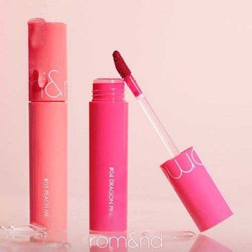 ROM&ND Juicy Lasting Tint 4.8g 04 Dragon Pink, 05 Peach Me K-Beauty - Imagen 7 de 9