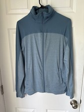 All In Motion Atheltic Jacket Full Zip Womens Small Hidden Hood Thumb Holes