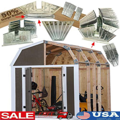 DIY Truss Shed Kit New Easy Assembly Strong Brackets Miter Template Included