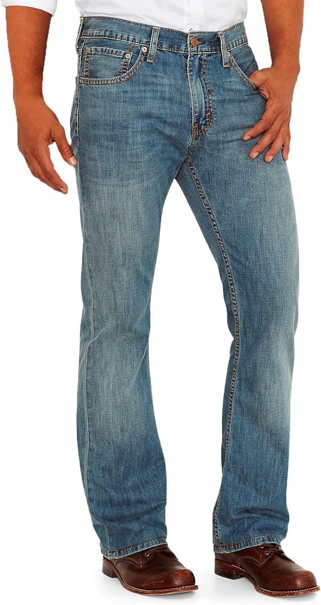 Levi's 527 Slim Bootcut Boot Cut Lightweight Blue Jeans Mens