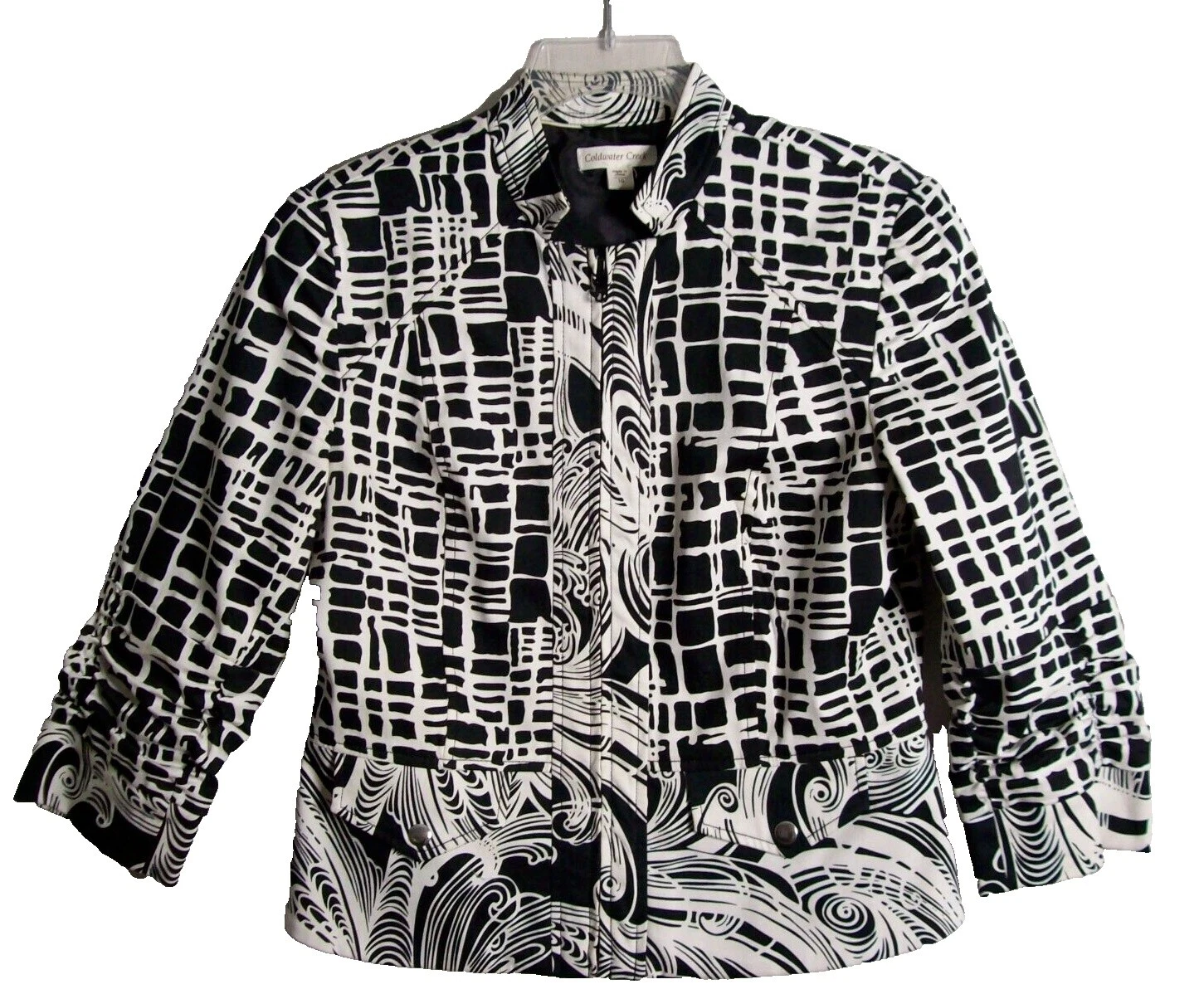 Abrigos Geométrico Negro Coldwater Creek, chaquetas y chalecos para Mujeres