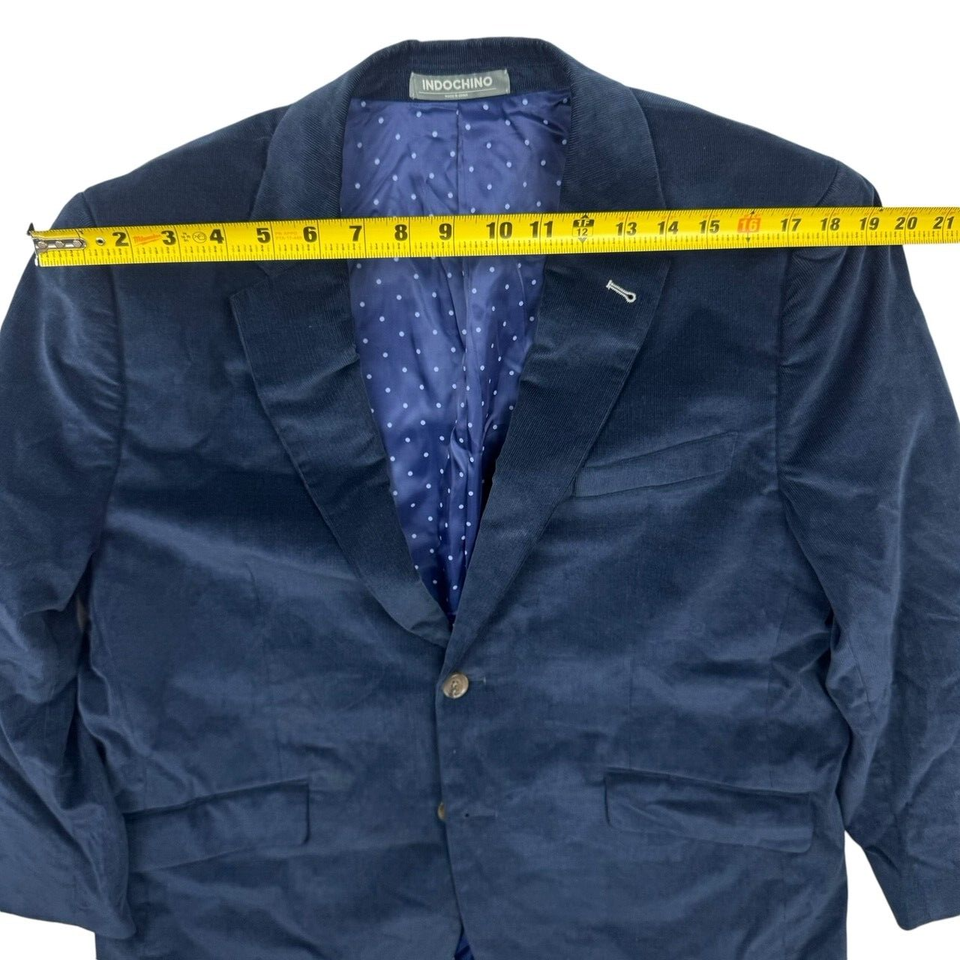 Indochino Men's Cotton Corduroy 2Button Blazer Navy Blue 42S eBay