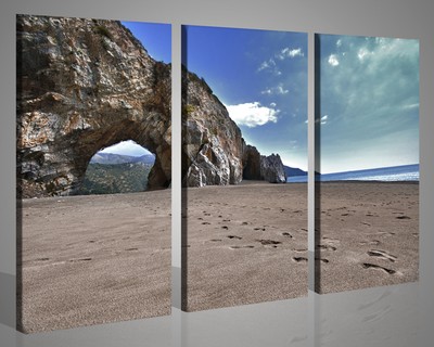 Palinuro Natural Arch Picture Canvas Print Costume Shirt Cilento Sea Landscape