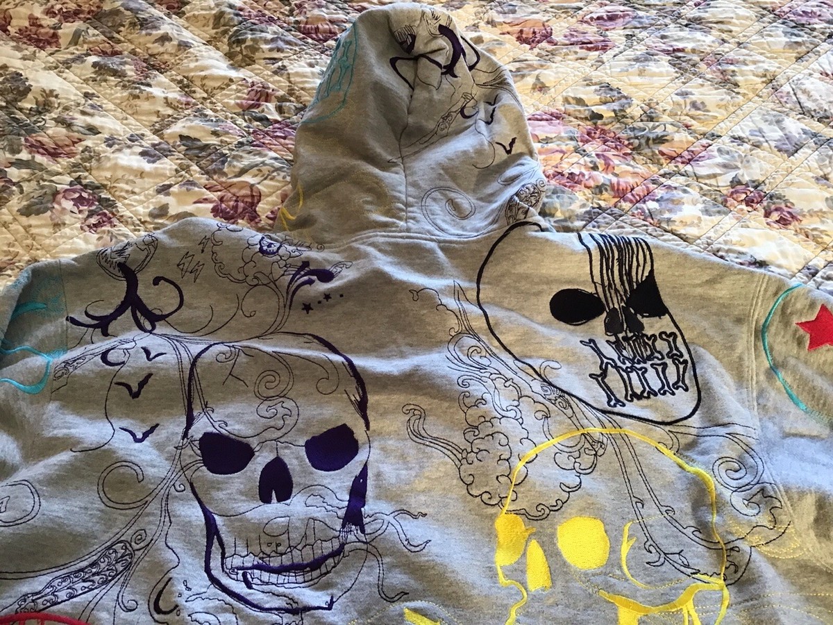 ARTFUL DODGER FULL ZIP HOODIE~”Skull Theme”~MEN'S 3XL