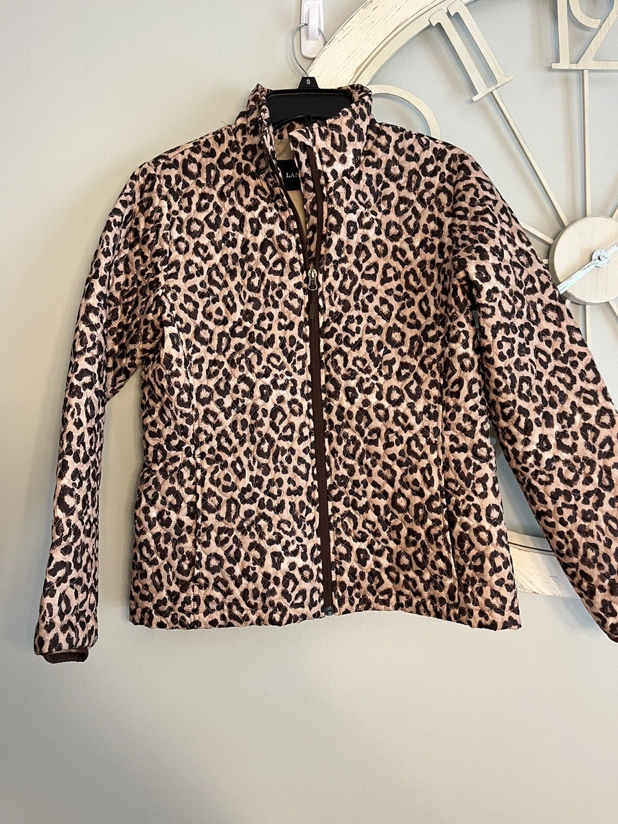 Lands end leopard coat clearance
