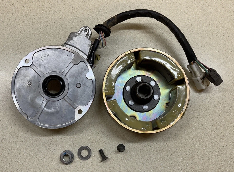 1995 Yamaha Badger 80 Flywheel + Stator - Image 2 of 3