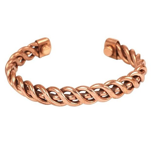 Indian Hammered Magnetic Healing Copper Bracelet Peace Chakra Yoga Bracelets - Picture 10 of 82