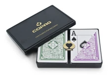 COPAG Legacy Plastic Playing Cards Poker Size Jumbo Index Purple Green