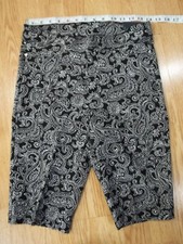 WOMENS NEW WITH TAG RAFAELLA COMFORT BERMUDA SHORTS SZ 6 BLACK WHITE PAISLEY