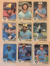 1983 Fleer Milwaukee Brewers Complete Team Set!! Paul Molitor +