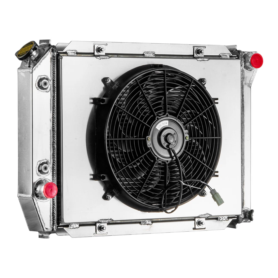 4 Row Radiator Shroud Fan For 1967-1968 Ford Mercury Marquis Galaxie Thunderbird Foto 2 de 4