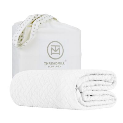 Threadmill Luxury Cotton Blankets for Twin Size Bed | All-Season 100% Cotton ...