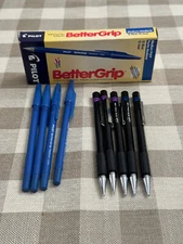 4- PILOT BETTERGRIP PENS & 5 -1991 Scripto Correspondent Mechanical Pencil P6150