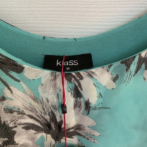 BNWT KLASS TURQUOISE MIX FLOATY TOP - M - Picture 4 of 9