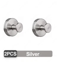 2× Suction Cup Hooks Waterproof Shower Hooks Bathroom Towel Hanger Punch-Free