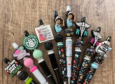 Custom beaded pen. Nursing Gifts, basket filler, party, journal