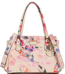 guess pink floral handbag