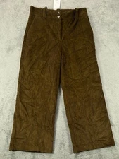 MANGO MNG Suit NWT Womens 8 Corduroy Trousers Pantalon Renato Pants Brown 32X27