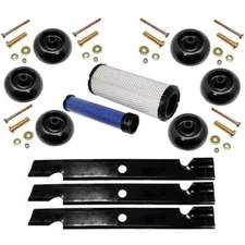 60" Deck Blade & Deck Wheel Kit for Exmark Lazer Z Series 103-6403 103-3168