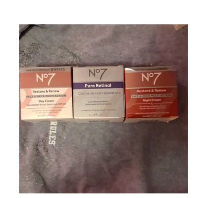 No7 Restore & Renew Day & Night Cream Set SPF 30 Retinol Collagen Face Neck 50ml
