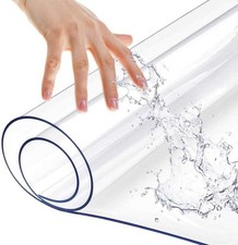 Clear Plastic Table Cover Protector Dining Tablelcloth Crystal Vinyl Desk Topper