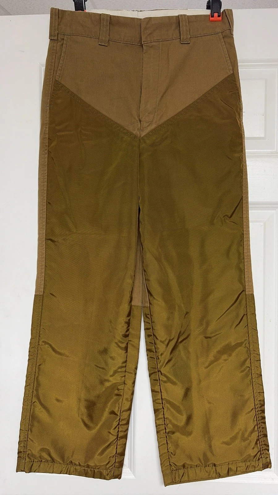 Vintage Duxbak Pants Men's 32x28 Brush Guard Upland Hunting Nylon Trim Brown EUC