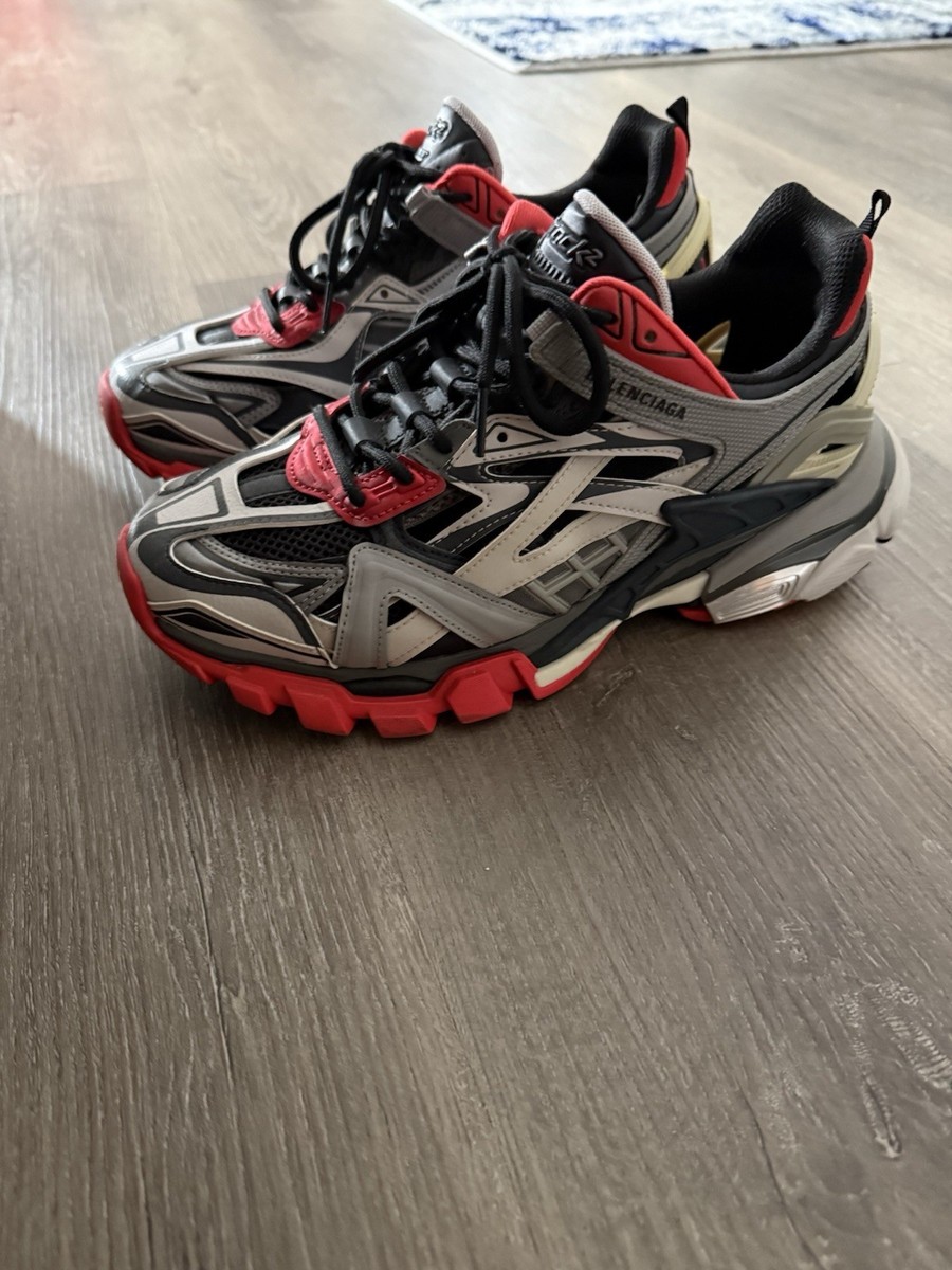 Balenciaga Track.2 Men's Multicolor Low Top Sneakers Black Red