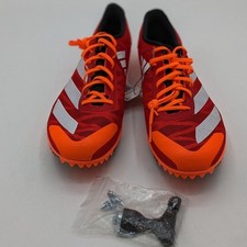 NWT ADIDAS ADIZERO XCS CROSS COUNTRY SPIKE VIVID RED/CLOUD WHITE BEAM ORANGE 12