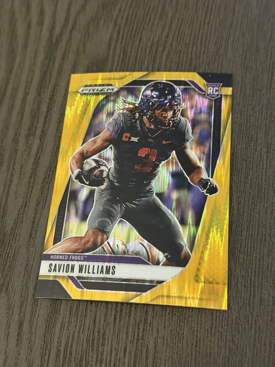 2025 Panini Prizm Draft Picks Gold Flash Prizm /49 119 SAVION