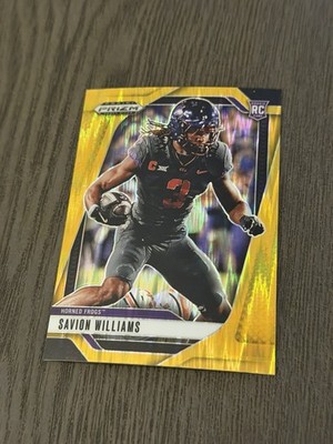 2025 Panini Prizm Draft Picks Gold Flash Prizm /49 119 SAVION