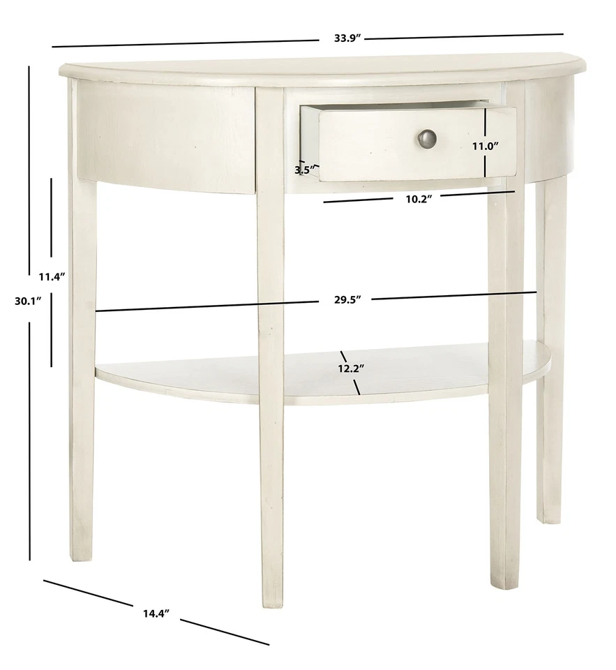 Mesa consola Abram abedul blanco colección American Homes Foto 3 de 4