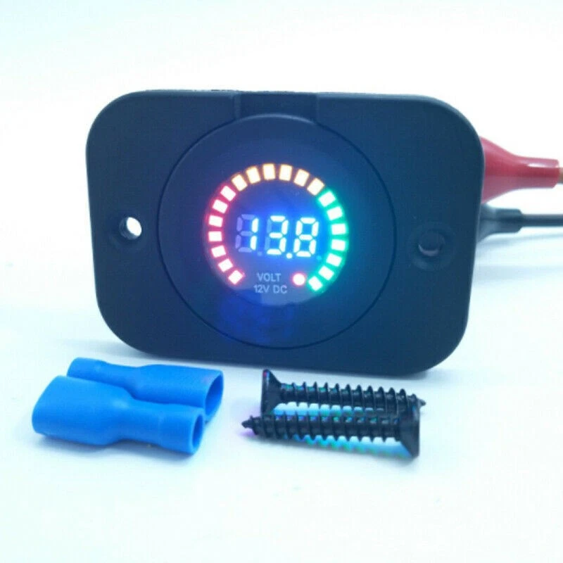 12V DC Auto 3-Farbe LED Panel Digital Voltage Voltmeter Voltanzeige Batterie DE - Bild 2 von 4