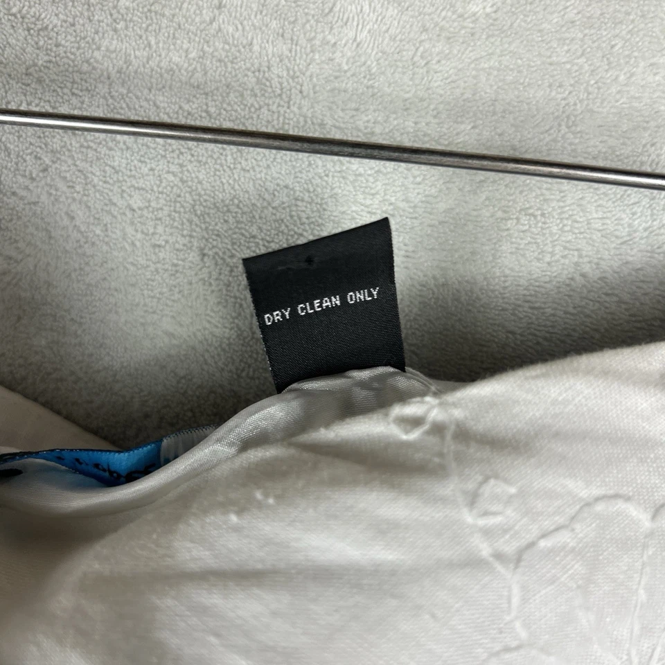 Falda Saint Tropez West Midi 10 Blanca 100% Lino Floral Bordada Costera Boho Foto 3 de 4