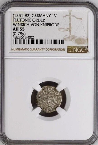 Germany Poland  Vierchen  1351  NGC AU 55 Teutonic Order Winrich von Kniprode.